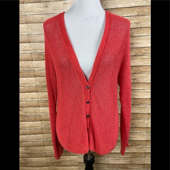 Eileen Fisher Sweater Cardigan sz Lg - Picture 1 of 5